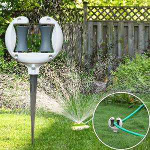 Piquets de fixation robustes <span class=keywords><strong>pour</strong></span> tuyau d'arrosage avec <span class=keywords><strong>rouleau</strong></span> de positionnement, <span class=keywords><strong>pour</strong></span> l'irrigation des pelouses et jardins - Product Image 3