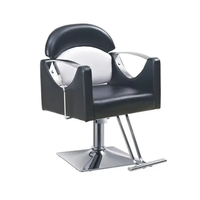Chaise de salon de coiffure pivotante à 360 ° robuste Chaise de barbier en métal durable pour meubles de spa de beauté en plein air