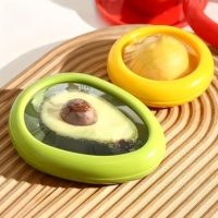 Creatief Fruit En Groente Siliconen Koelkast Vershoudverpakkingen Flexibel Zicht Fruit & Groente Spaardoos Voor Citroen