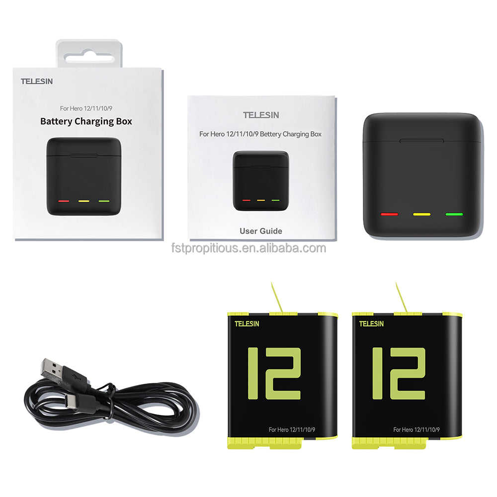 GP-BNC-901-B 1 * BOÎTE DE CHARGEUR + 2 * BATTERIES