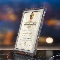 Vente en gros cadre photo en cristal créatif A4 5x7 6x8 pouces cadre de certificat de brevet cadre photo en verre transparent de chevet
