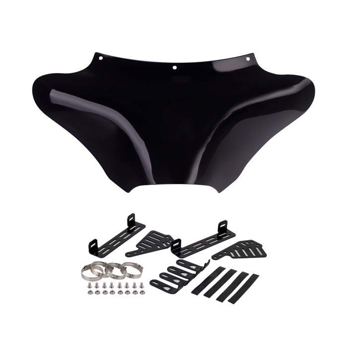 Cruiser klasik dış Batwing Fairing kukuletası cam Honda VTX 750 1100 1800 gölge Kawasaki Vulcan Suzuki Yamaha v-max yıldız