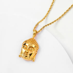 จี้พระพุทธรูปสแตนเลส  <span class=keywords><strong>พระ</strong></span>พุทธรูปไทย  สร้อยคอชุบทองสำหรับผู้ชาย ของขวัญ - Product Image 2