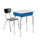Muebles Escolares al por Mayor de Fábrica Zoshine, Juego de Escritorio y Silla Ajustable para Estudiantes de Primaria y Secundaria con Cajón para Libros