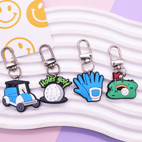 Porte-clés en PVC Série Dessin Animé Balle de Golf Modèle 25076 - Couleur et Logo Personnalisables - Cadeau Best-Seller pour Pendentif de Sac