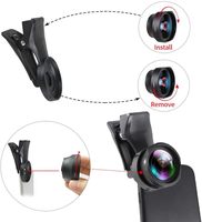 Kit d'objectifs 3 en 1 SIRUI pour téléphones mobiles (grand angle 18 mm, fisheye 170°, macro 10x) Fabriqué en verre Schott allemand et en aluminium