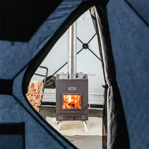 Vente en gros Nouveau poêle de sauna sec en acier inoxydable Tente extérieure portable Chauffage intérieur Poêle de sauna au bois