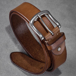 <span class=keywords><strong>Cintura</strong></span> Vintage in Vera Pelle di Vitello per Uomo e Donna con Fibbia in Ottone Stile Western Cowboy di <span class=keywords><strong>Alta</strong></span> Qualità e Lusso per Pantaloni - Product Image 6