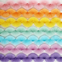 Guirlande de papier en forme de demi-éventail EASTTERN pour décorations de fête