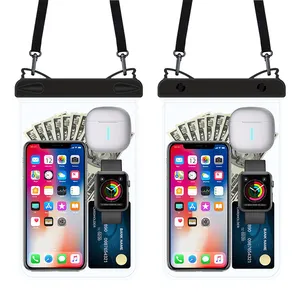 New Arrival Outdoor IPX8 Waterproof Phone Pouch Up To 8.9" Universal Waterproof Phone Case For Mobile With Lanyard