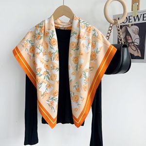 Nouveau design carré turquie cheveux turcs tête femmes foulards imprimé carré soie sergé écharpe 90 cm - Product Image 5