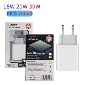 Chargeur USB Type C PD 18W 20W 30W pour iPhone, accessoires mobiles OEM, prise EU, chargeur rapide pour téléphone portable - Product Image 3