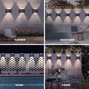 8LED Solar <b>LED</b> <b>Light</b> Outdoor IP65 Waterproof Balcony Wall <b>Lights</b> for Yard Street Landscape Garden Decor Lamp Motion <b>Sensor</b> - Product Image 5