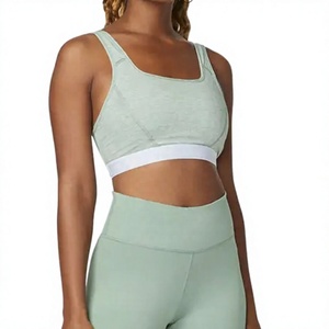2025 Custom Logo High Quality Strapless Sports <b>Bra</b> Set Breathable Windproof 100% Polyester Yog Wear - Product Image 1