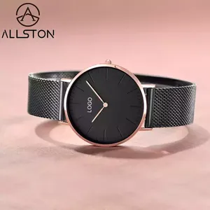 Stainless Steel back Case  Personalized Japanese  movement stainless steel fashion Couple  style watch
