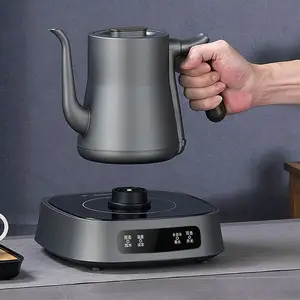 Bollitore elettrico in acciaio inox nero per acqua bollente caffè bollitore elettrico bollitore