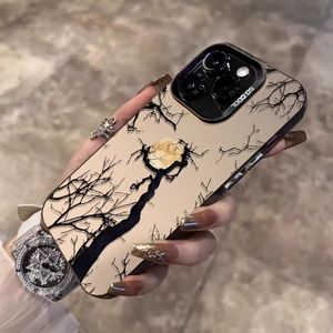 High Tree Moon Druck Galvanisch Versilberte Schlüssel-TPU-PC-Handyhülle für iPhone Xr Xs 11 12 13 14 15 16 17 18 Pro Max - Product Image 1