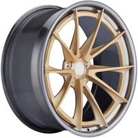 Rines Forjados de Lujo de 2 Piezas con Diseño Multirradio Cepillado Personalizado de 19, 20, 21 y 22 Pulgadas, 5X112 5X130, con Logotipo Personalizado para Taycan Cayenne
