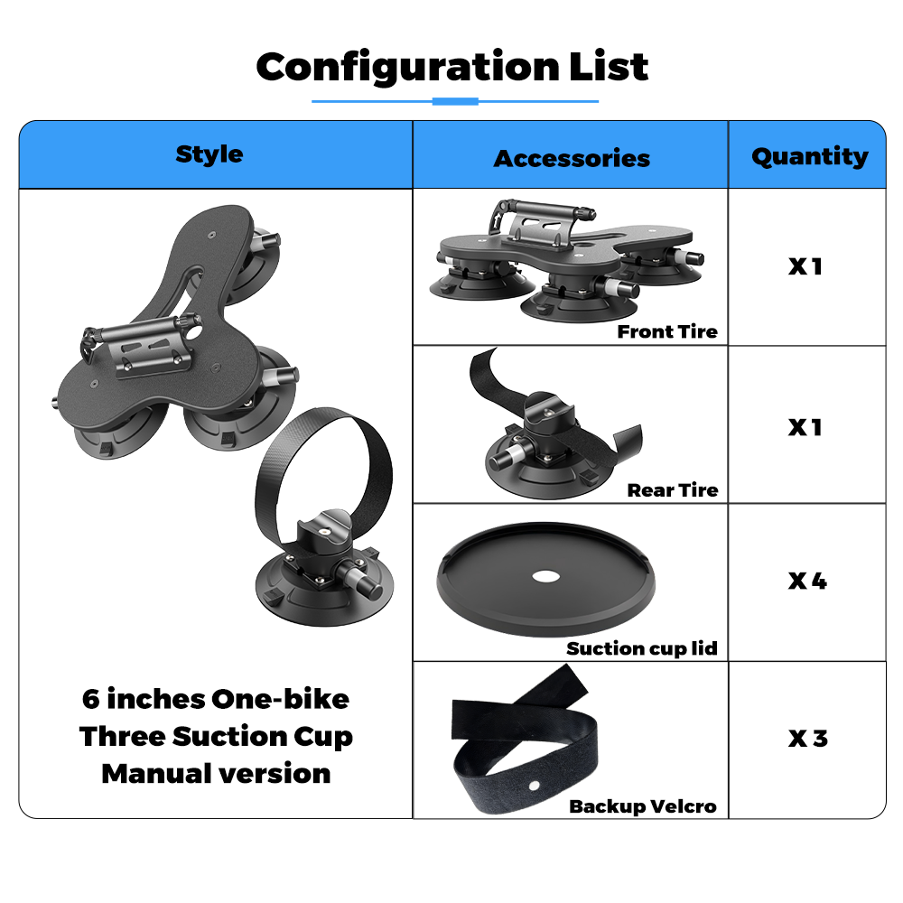6-Inch Three Suction Cup Manual Series