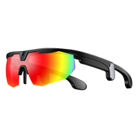 Occhiali Smart AI per Ciclismo e Sport con Fotocamera 1080P, Riproduzione Musicale, Chat GPT, Traduzione, Montatura in PVC, Tipo-C