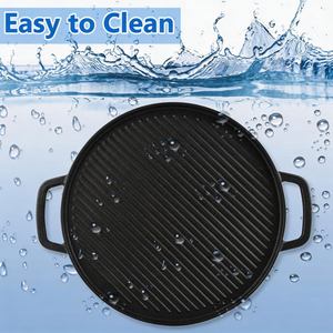 Plaque de cuisson réversible en fonte de haute qualité de 12 pouces, plaque de grill double face avec poignées <span class=keywords><strong>pour</strong></span> cuisinière à <span class=keywords><strong>induction</strong></span> - Product Image 4