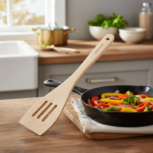 30cm eco-friendly in legno dorato forato spatola da cucina Design occidentale stile cucchiaio scatola di 300 - Product Image 3