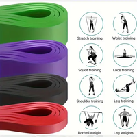 Juego de bandas de resistencia, bandas de cadera de látex, soporte para ejercicio físico, entrenamiento, gimnasio, logotipo personalizado