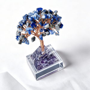 Decoraciones de Árbol de Cristal Natural Exclusivas Transfronterizas, Base de Pirámide de Resina, Fragmentos de Cristal, Árbol del Dinero para el Hogar y la Oficina - Product Image 2
