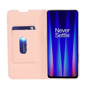 Étui portefeuille à rabat en cuir PU ultra fin pour <span class=keywords><strong>ONEPLUS</strong></span> <span class=keywords><strong>Nord</strong></span> CE <span class=keywords><strong>2</strong></span> 5G avec support et emplacements pour cartes - Product Image 4