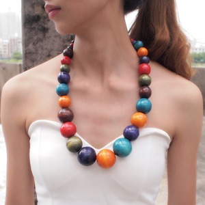 <span class=keywords><strong>Collana</strong></span> <span class=keywords><strong>Lunga</strong></span> con Perline in Legno alla Moda, <span class=keywords><strong>Collana</strong></span> Bohémien con Perline Colorate per Donne - Product Image 1