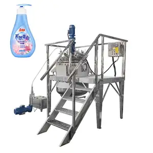 Ss304/316L mixing tank vacuum liquid emulsify homogenizer tank with electric heating body lotion face cream making machine