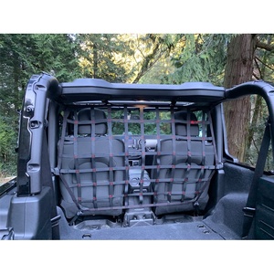 Jeep Rear Seat Divider <span class=keywords><strong>Net</strong></span>, Lưới Hàng Hóa <span class=keywords><strong>Net</strong></span> Chó Xe Rào Cản Cho 2007-2020 Jeep Wrangler JK JL Đấu Sĩ JT 2DR 4DR (Đen) - Product Image 3