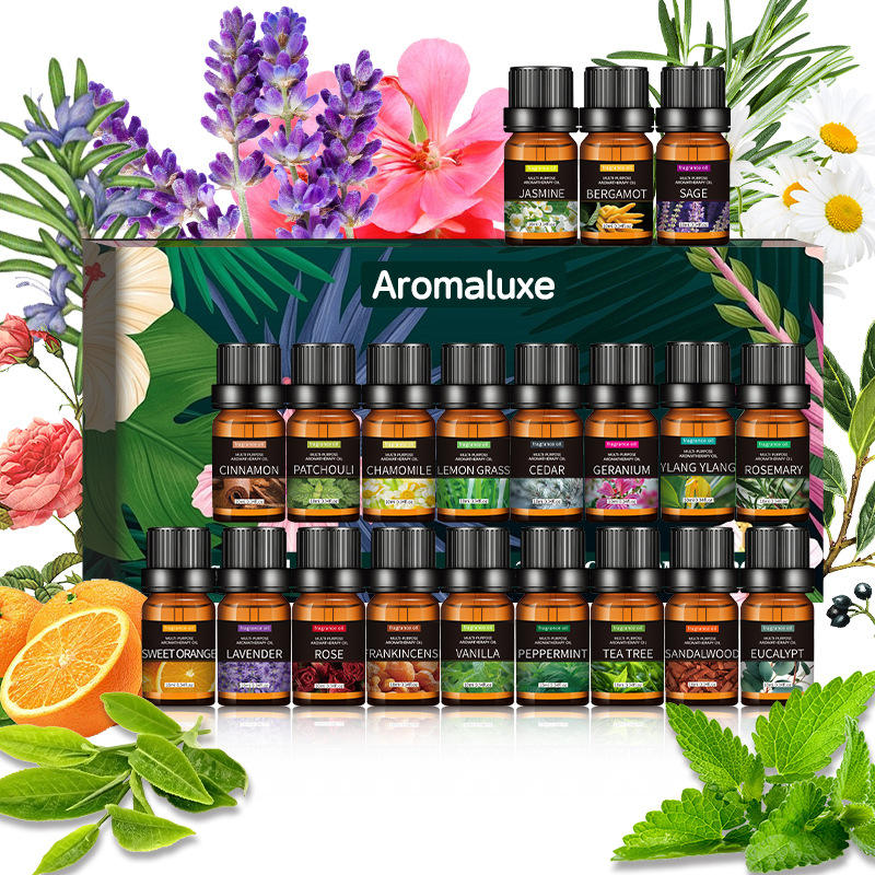 20 types of 10ml plant fragrance essential oil set