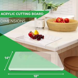 Clear <b>Acrylic</b> Non-Slip Eco-Friendly 4MM Thick Custom Shape Chopping Board Set Home Kitchen Counter Protector Restaurant Welcome - Product Image 2