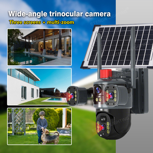 Eseecloud 4Lens 3Views <b>Outdoor</b> <b>Security</b> Network <b>Camera</b> 360 PTZ IP CCTV <b>Wireless</b> WIFI 4G Solar <b>Camera</b> ETD-JJWS V380 4Lens 3 Scree - Product Image 2