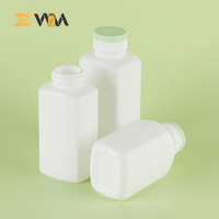 Flacon carré souple de qualité supérieure 150 ml en PEHD, pot en plastique 4 oz pour produits de santé, emballage de capsules