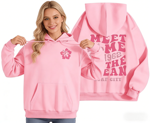 เสื้อฮู้ดดี้ผู้หญิงไซส์ใหญ่พิเศษแบบสั่งทำจากโรงงาน ทรงหลวม พิมพ์ลายตัวอักษร เสื้อฮู้ดดี้ตัวยาว - Product Image 2