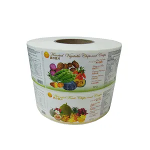 Adesivo impermeável de embalagem personalizada, etiquetas de frutas vegetais empacotamento em rolo