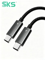 Câble USB4 40 Gbps 100 W PD à charge rapide, câble de données USB-C tressé, prend en charge la vidéo 8K, ordinateur portable, moniteur, SSD externe, hub, imprimante