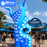 Tentacules de pieuvre gonflables personnalisés pour la décoration de festivals, les activités de vacances, les publicités commerciales