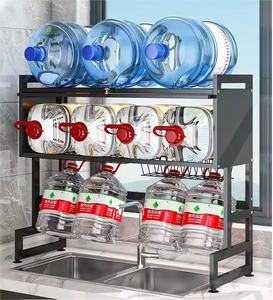 2 طبقة فوق الكربون الصلب بالوعة تجفيف رف لوحة تخزين حامل الجرف منظم التجفيف - Product Image 5