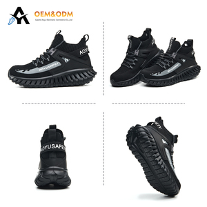 2025 OEM Anti- Smashing Jogger <span class=keywords><strong>zapatos</strong></span> de seguridad para hombre invierno gamuza lona piel deporte botas de <span class=keywords><strong>trabajo</strong></span> Aplicación de fábrica - Product Image 2
