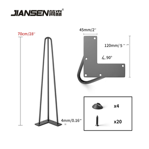 28inch Heavy Duty Metal <strong>Legs</strong> Furniture Modern <strong>Legs</strong> <strong>Hairpin</strong> <strong>Table</strong> <strong>Legs</strong> for <strong>Dining</strong> and End <strong>Tables</strong> - Product Image 2