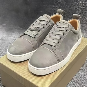 Zapatos Deportivos Casuales para Hombre de Alta Calidad, con Cordones, Suela Roja, Estilo Retro, Parte Superior de Cuero Genuino, Transpirables, Antideslizantes, para Caminar - Product Image 3