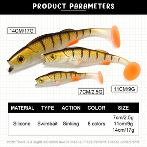 Spinpoler vigour คอนตกปลาล่อ7ซม. 11ซม. 14ซม. เหยื่อนุ่มยูวี wobbler หัตถกรรมยางปลาว่ายน้ำเหยื่อสำหรับเกาะหอกแซนเดอร์ - Product Image 2