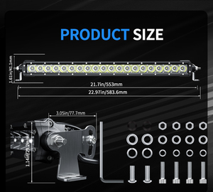 Aurora — barre lumineuse LED simple à rangé<span class=keywords><strong>e</strong></span> unique, 20, <span class=keywords><strong>30</strong></span>, 40, 50 pouces, pour ATV, UTV, hors route, accessoire pour voiture - Product Image 5