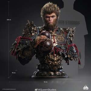 Busto de Plástico a Escala 1:1 de Black Myth Wukong de Zhenmo Queen Studios, Original y Genuino, Modelo de Juguete, Accesorios de Anime - Product Image 5