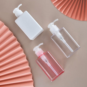 PETG 150ml Square Pump Lotion Bottle with Screen Printing for Shower Gel Shampoo Travel <strong>Refillable</strong> <strong>Hand</strong> <strong>Soap</strong> - Product Image 4