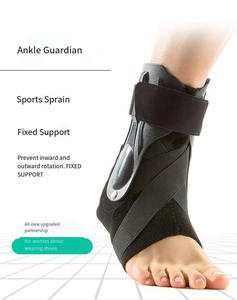 Attelle de cheville élastique noire réglable pour la course et la gym, protection de sécurité pour entorses, support de cheville réglable, protège-cheville - Product Image 3
