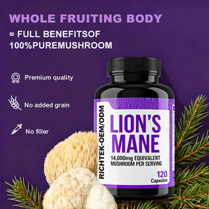 Hot Selling Private Label Premium Nahrungs ergänzungs mittel Lions Mane Mushroom Extract Kapseln - Product Image 5